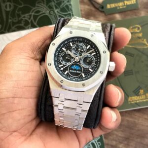 Bixo Worked Silver Black Dial Automatic Mens Watch