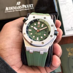 Bixo Offshore Khaki Green Dial Automatic Mens Watch